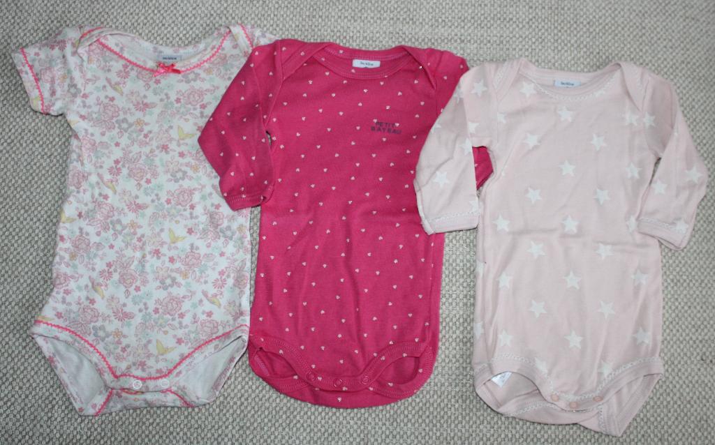 3 rompers van Petit Bateau 3m / 60 cm, Nacht- of Onderkleding, Gebruikt, Meisje, Ophalen of Verzenden