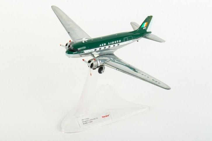 Douglas C-47 Dakota AER LINGUS Berlin Airlft Herpa 559737, Verzamelen, Luchtvaart en Vliegtuigspotten, Nieuw, Schaalmodel, Verzenden