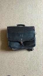 Zwaar leren tas (PTT), Sieraden, Tassen en Uiterlijk, Tassen | Schoudertassen, Gebruikt, Zwart, Leer, Ophalen