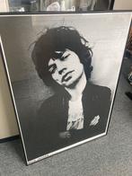 Ingelijste poster Mick Jagger, Verzamelen, Ophalen of Verzenden, Zo goed als nieuw