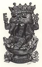 0756 Ex Libris Nederland : Lou Strik, 1982, Antiek en Kunst, Kunst | Etsen en Gravures, Verzenden