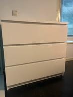 Malm ladekast 3 lades wit, 3 of 4 laden, Ophalen, 25 tot 50 cm, 50 tot 100 cm