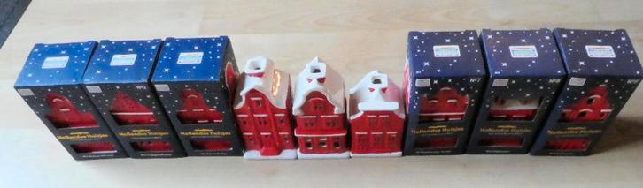 Postcodeloterij huisjes compleet 1 t/m 9. + theelichtjes., Diversen, Kerst, Zo goed als nieuw, Ophalen of Verzenden