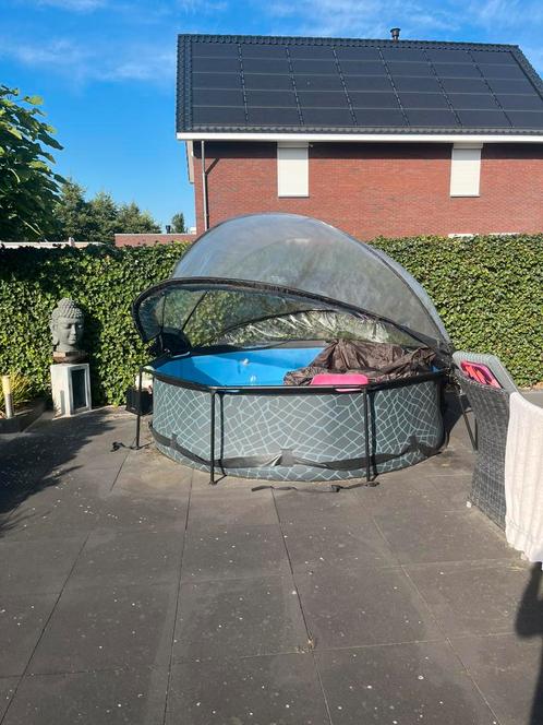 EXIT rond zwembad 3 meter met pomp & overkapping – compleet, Tuin en Terras, Zwembaden, Gebruikt, Opzetzwembad, Minder dan 80 cm