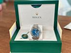 Rolex Day Date, Blauw Sunburst Dial., Sieraden, Tassen en Uiterlijk, Horloges | Heren, Staal, Polshorloge, Ophalen of Verzenden
