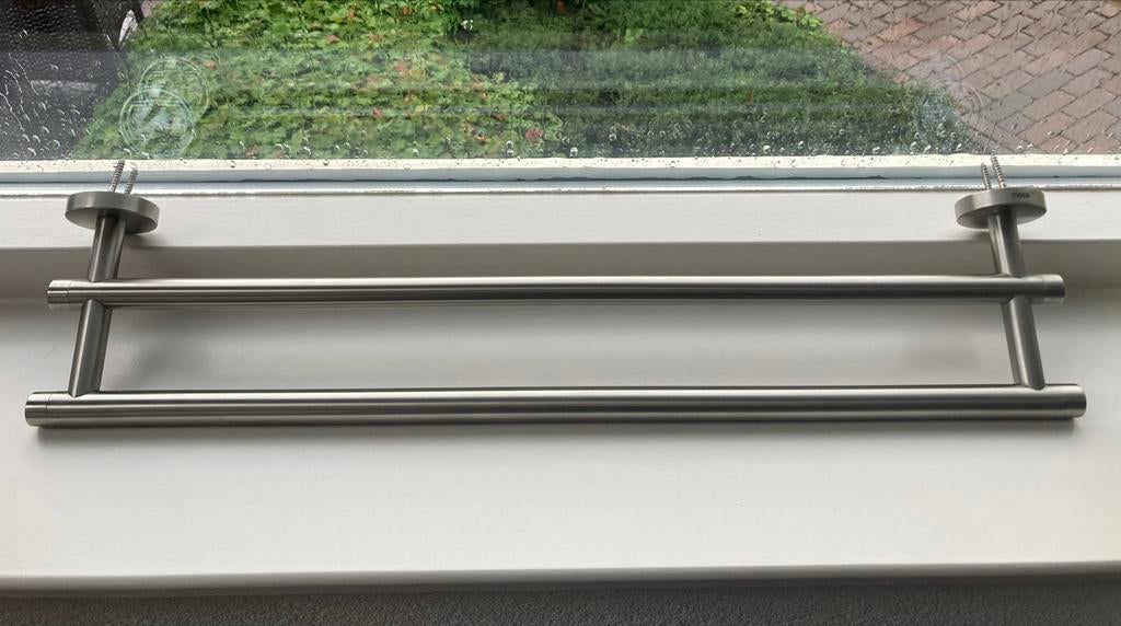 Tiger Handdoekrek Dubbel rvs, Ophalen, Minder dan 50 cm, Overige typen, Zo goed als nieuw