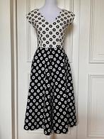 Vintage katoenen jurk 1970,”Mary Quant” bloemenprint mt 36, Ophalen of Verzenden, Onder de knie, Zo goed als nieuw, Maat 36 (S)