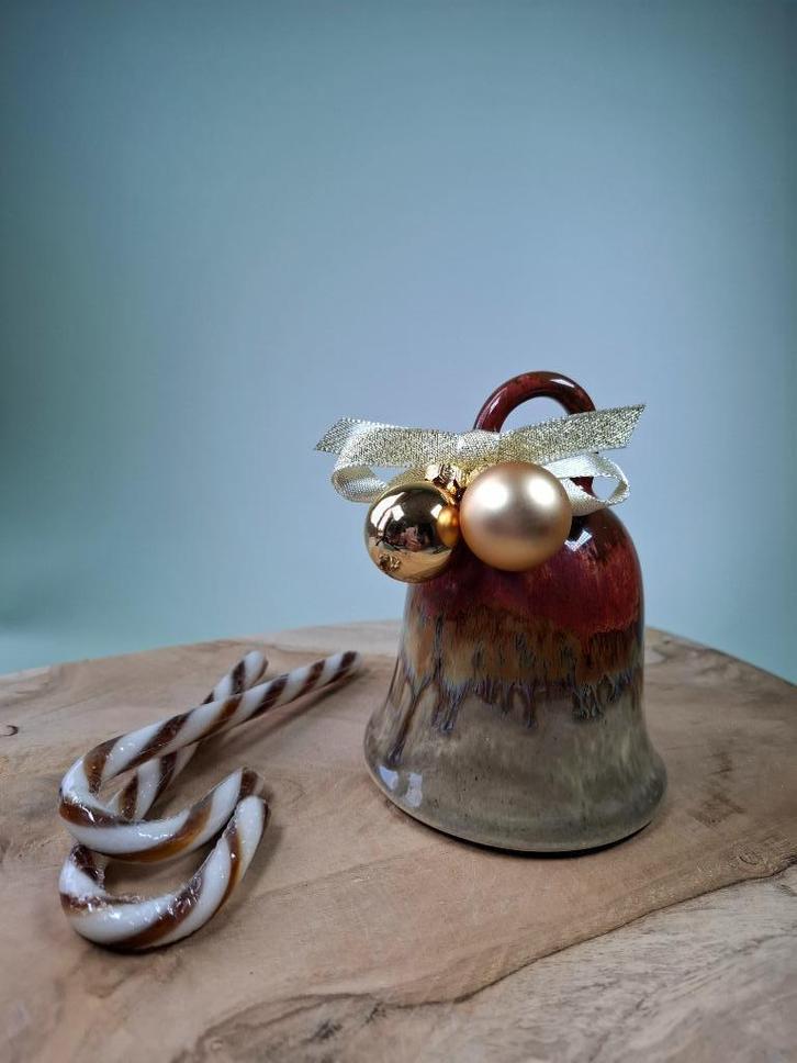 Handgemaakte keramiek kerstklok 'Copper Love', Huis en Inrichting, Woonaccessoires | Overige, Nieuw, Ophalen of Verzenden