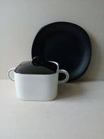 Dekselschaal/schaal.Zwart/wit.Vintage.Pr/st geprijsd vanaf, Ophalen of Verzenden