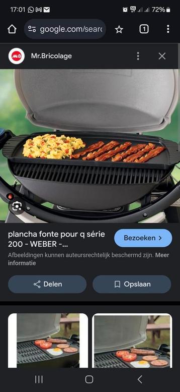 Weber q gietijzer bakplaat beschikbaar voor biedingen
