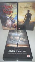 Vhs -:Gladiatoren-Lord of the Rings - Saving Privat Ryan, Cd's en Dvd's, VHS | Film, Ophalen of Verzenden, Zo goed als nieuw, Actie en Avontuur