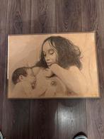 Aat Veldhoen Moeder en Kind Tekening druk, Ophalen of Verzenden