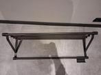 Zwarte metalen wandkapstok, Gebruikt, Minder dan 100 cm, Metaal, Ophalen
