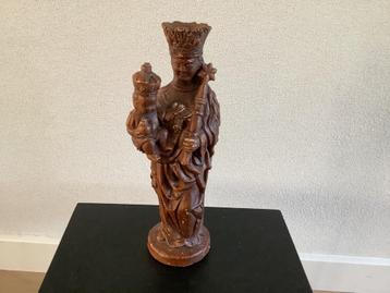 Oud gipsen Mariabeeld met kind beschikbaar voor biedingen