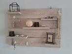 steigerhouten brocante wandbord, Ophalen, Zo goed als nieuw