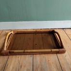 Lucky Vintage groot bamboe dienblad met glas, Ophalen, Gebruikt, ., .