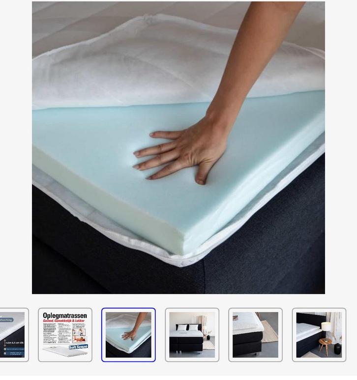 Zgan Topdek matras koudschuim split topper 180x200 6.5cm dik, Huis en Inrichting, Slaapkamer | Matrassen en Bedbodems, Zo goed als nieuw
