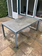 Grote tuintafel, Tuin en Terras, Tuintafels, Ophalen, Gebruikt, Rechthoekig, Metaal