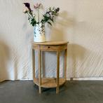 ½ ronde Sidetable - 60 x 30 cm - teakhout -TTM Wonen, Huis en Inrichting, Tafels | Sidetables, TTM Wonen, Meubels – (Perzische) Tapijten en Woonaccessoires