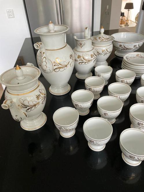 Compleet antiek koffie en thee servies Empire periode, Antiek en Kunst, Antiek | Servies compleet, Ophalen of Verzenden