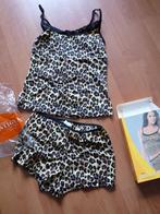 Nieuw in doos - luipaard tijgerprint setje - maat S, Ophalen of Verzenden, Bruin, Setje