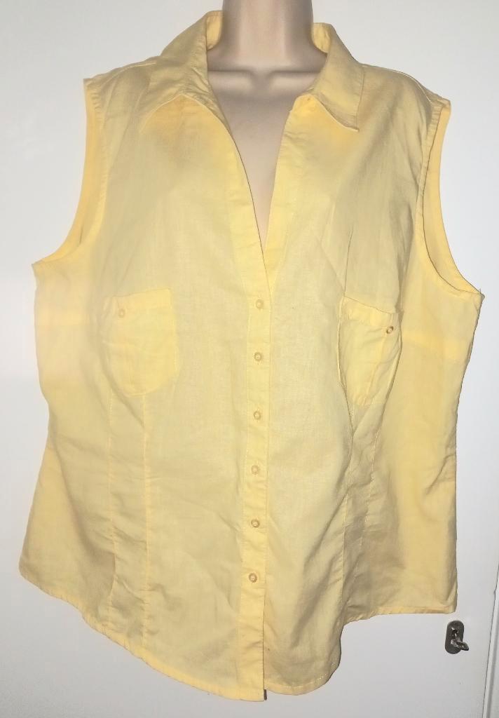 MS Mode blouse maat 52, Kleding | Dames, Grote Maten, Zo goed als nieuw, Blouse of Tuniek, Geel, Ophalen of Verzenden