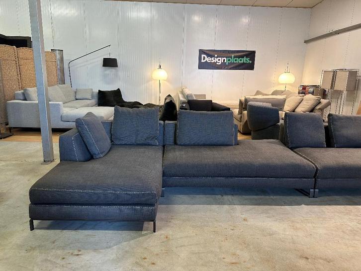 ZGAN B&B Italia Ray Modulaire Hoekbank – Antraciet, Huis en Inrichting, Banken | Bankstellen, Zo goed als nieuw, Hoekbank, Vierpersoons of meer