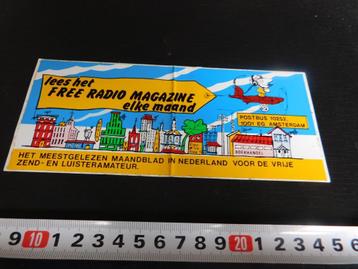 sticker Amsterdam  Free Radio Magazine  elke maand  beschikbaar voor biedingen
