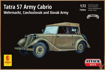 ROWASP |  Attack Hobby Kits 1/72 Tatra 57 Army Cabrio beschikbaar voor biedingen
