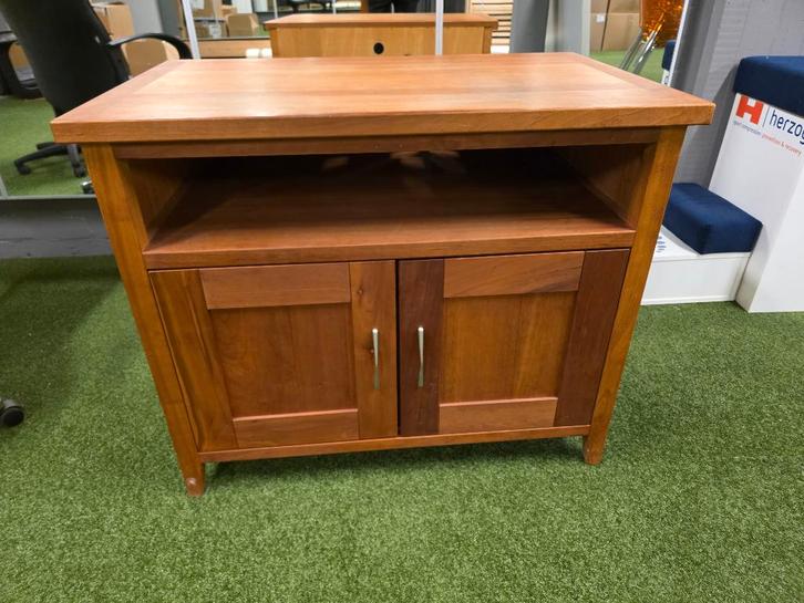 compact houten tv‑ of audiomeubel, Huis en Inrichting, Kasten | Televisiemeubels, Gebruikt, Minder dan 100 cm, 50 tot 100 cm, 25 tot 50 cm