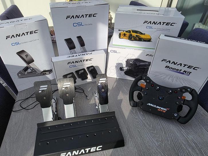 Fanatec CSL DD 8Nm + mclaren GT3 stuur, CSL loadcell pedals, Computers en Software, Joysticks, Gebruikt, Ophalen