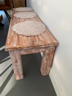 Side table / bankje, Huis en Inrichting, Gebruikt, 75 cm of meer, Rechthoekig, Hout