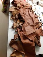 Leer leder lapleer restleer, Hobby en Vrije tijd, Stoffen en Lappen, Ophalen, Bruin, Leer of Kunstleer, 30 tot 120 cm