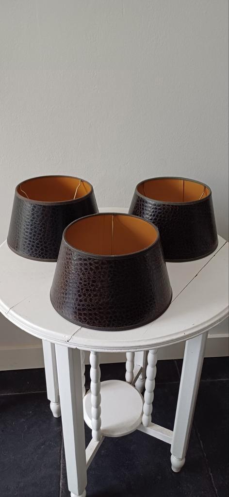 Mooie croco lederlook lampenkappen doorsnede: 25cm, Huis en Inrichting, Lampen | Lampenkappen, Zo goed als nieuw, 25 tot 50 cm