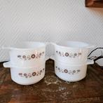 4 Arcopal Pyrex retro vintage soepkommen, Gebruikt, Ophalen of Verzenden, Glas, Kom(men)