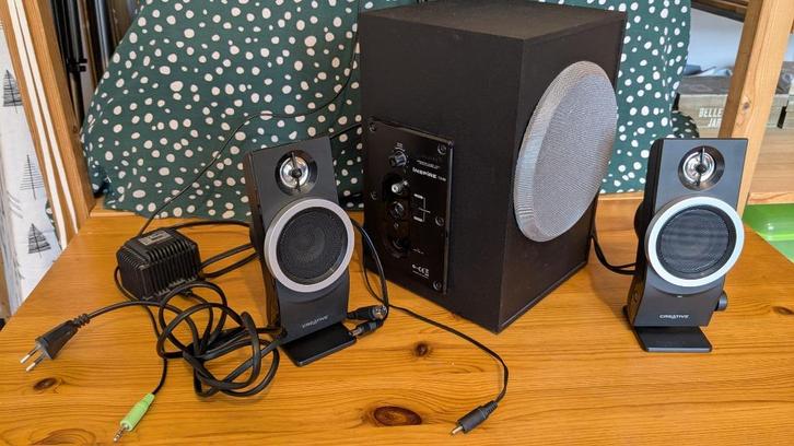 Creative Inspire T3100 luidspreker-boxenset - goede staat, Audio, Tv en Foto, Luidsprekers, Gebruikt, Front, Rear of Stereo speakers