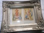 Leuk Nostalgisch Relgieus Kinderschilderijtje Mooi lijstje, Antiek en Kunst, Ophalen