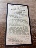 Cremer Ursula 1853 Pier (D) 1940 Geleen x Eussen - 28307, Ophalen of Verzenden, Bidprentje