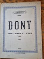 Dont, Preparatory Exercises, Op. 37 Viool, Muziek en Instrumenten, Bladmuziek, Gebruikt, Klassiek, Les of Cursus, Ophalen of Verzenden