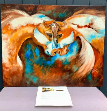 Marcia Baldwin U.S - “Spirit Eagle” 2007 - Paarden Olieverf beschikbaar voor biedingen