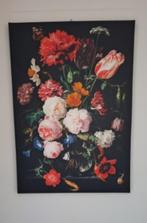 Groot schilderij.  Stilleven met bloemen. Op doek., Huis en Inrichting, Ophalen, 75 cm of meer, 50 tot 75 cm, Print