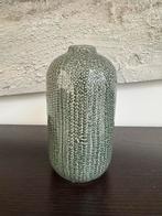 Groene keramieke vaas, Ophalen of Verzenden, Minder dan 50 cm, Groen, Glas