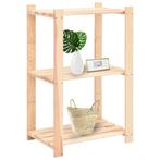 NIEUW Opbergrek 3 schappen 150 kg 60x38x90 cm massief grenen, Ophalen of Verzenden, Nieuw