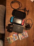 Nintendo Switch Compleet + Games, Spelcomputers en Games, Spelcomputers | Nintendo Switch, Met 2 controllers, Ophalen of Verzenden