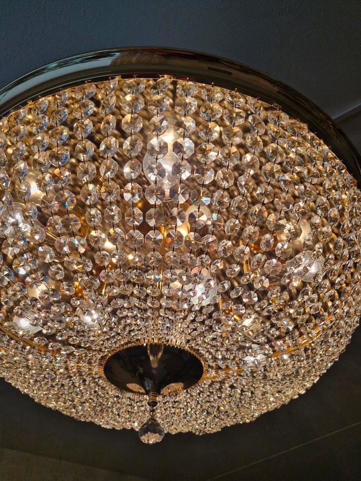 Grote swarovski kristallen plafonnière 80 cm breed, Huis en Inrichting, Lampen | Kroonluchters, Zo goed als nieuw, Ophalen of Verzenden