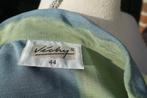 poeder blauw groen gele blouse Vechy maat 44, Kleding | Dames, Maat 42/44 (L), Ophalen of Verzenden, Vechy, Gedragen