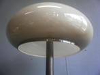 Staande lamp-vloer-schemerlamp, lichtbruine kunststoffen kap, Huis en Inrichting, Overige materialen, Gebruikt, Sixties, Ophalen of Verzenden