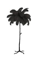 Light & Living Vloerlamp 'Feather' 180cm Kleur: Zwart, Huis en Inrichting, Lampen | Hanglampen, Ophalen of Verzenden, Zo goed als nieuw