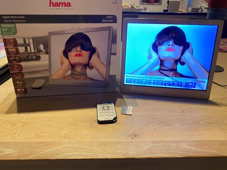 Design Mooie Fotolijstje Hama Slimline Premium 24,64 cm, Audio, Tv en Foto, Fotografie | Digitale fotolijsten, Zo goed als nieuw