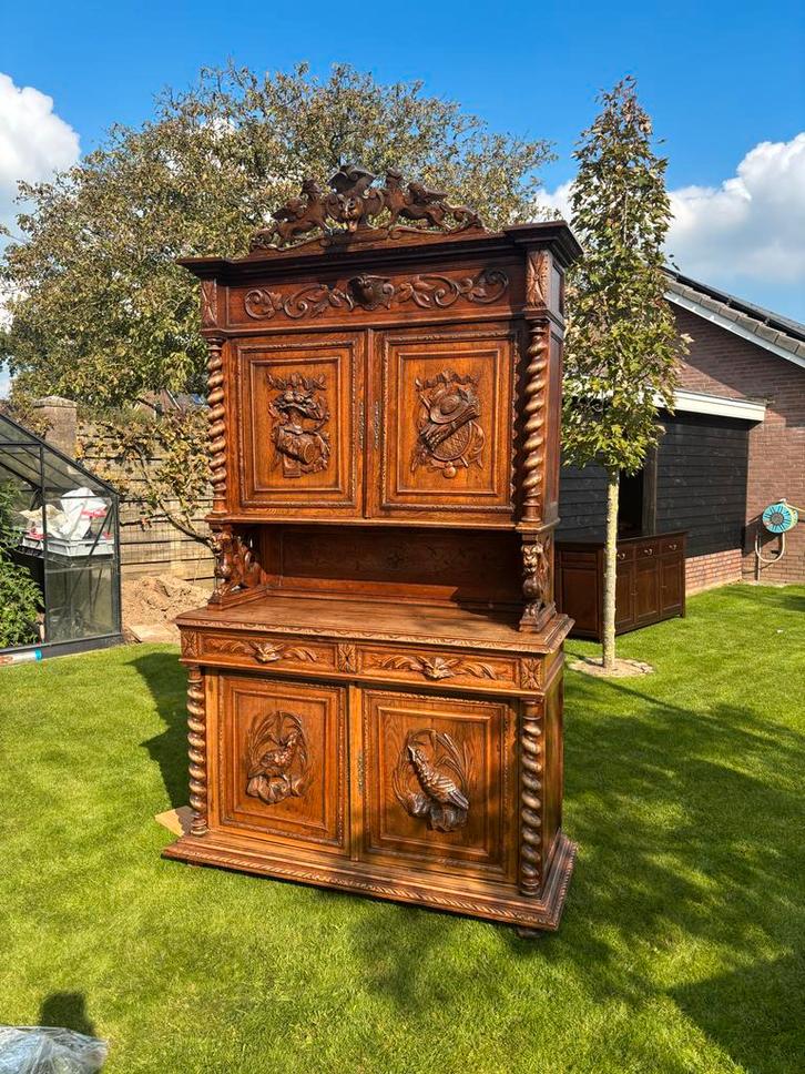 Antieke Jachtkast / Buffetkast in Nette Staat, Antiek en Kunst, Antiek | Meubels | Kasten, Ophalen